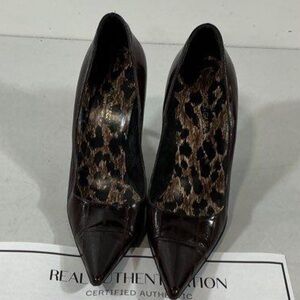 Women’s Dolce & Gabbana Dark Brown Leather High Heels Size 39
